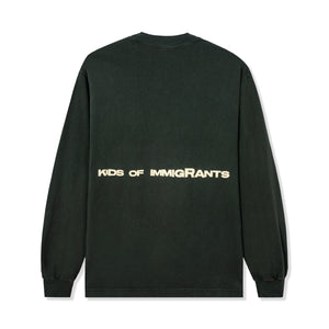 KIDS OF IMMIGRANTS IMMIGRANTS TIGER LONG SLEEVE TEE IN IVY GREEN BACK
