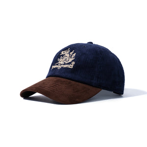Kids Of Immigrants corduroy hat with embroidered Kids Of Immigrants with floral design