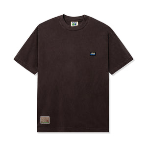 Kids Of Immigrants tee in brown with love patch