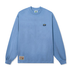 Kids Of Immigrants long sleeve tee in clear blue with love patch