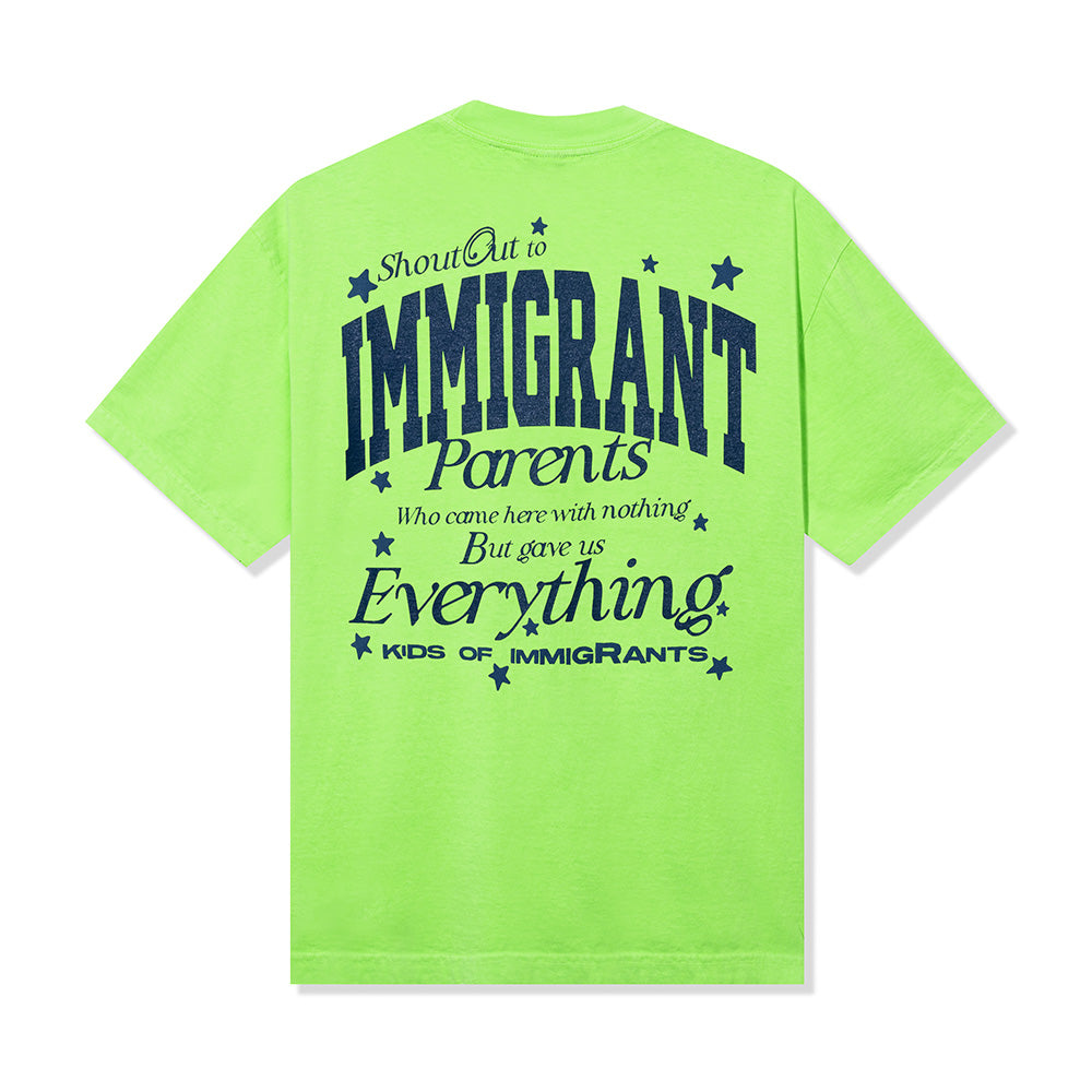 Kids Of Immigrants This Is For Our Family Tee with text shoutout to immigrant parents who came here with nothing but gave us everything