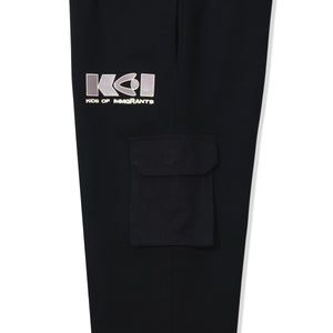 KOI Cargo sweatpants pocket and logo