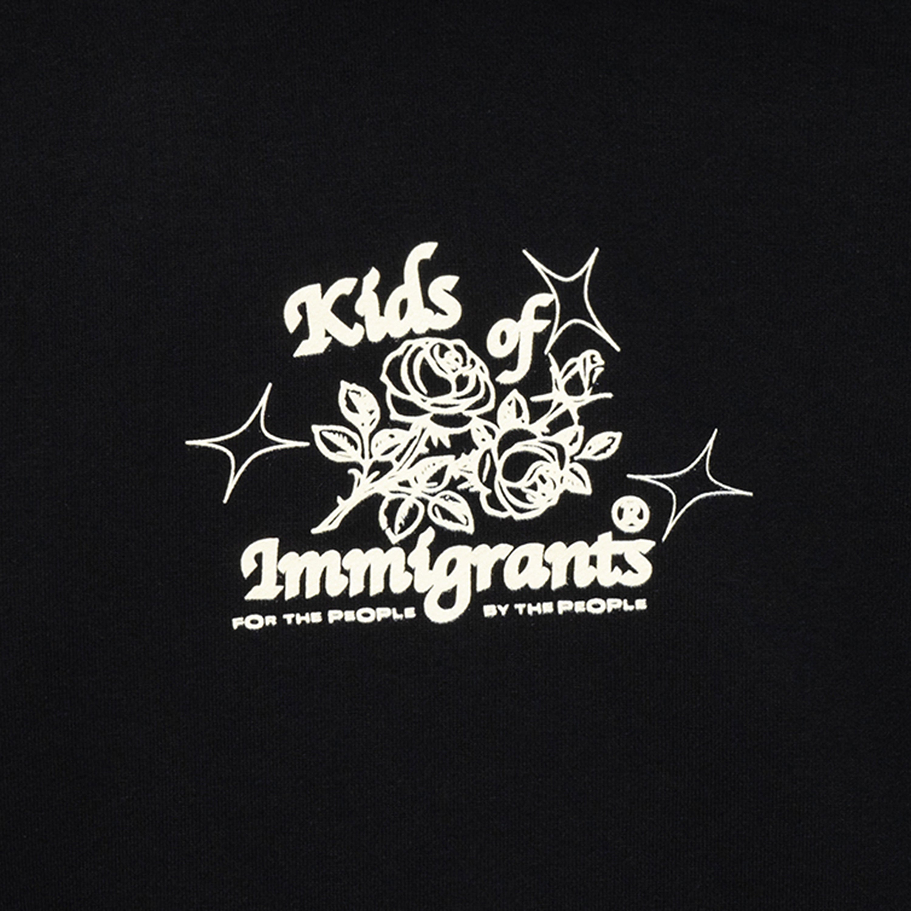 Kids Of Immigrants For The People By The people logo with roses