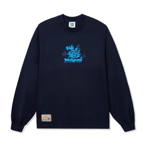 Kids Of Immigrants long sleeve navy shirt with floral print