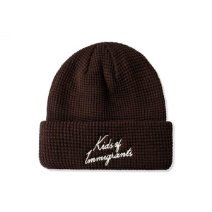 Kids Of Immigrants Script Beanie front