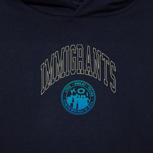 Kids Of Immigrants This Is For Our Family Vintage Navy front logo
