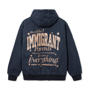 Kids Of Immigrants this is for our family work jacket with shoutout to our immigrant parents slogan